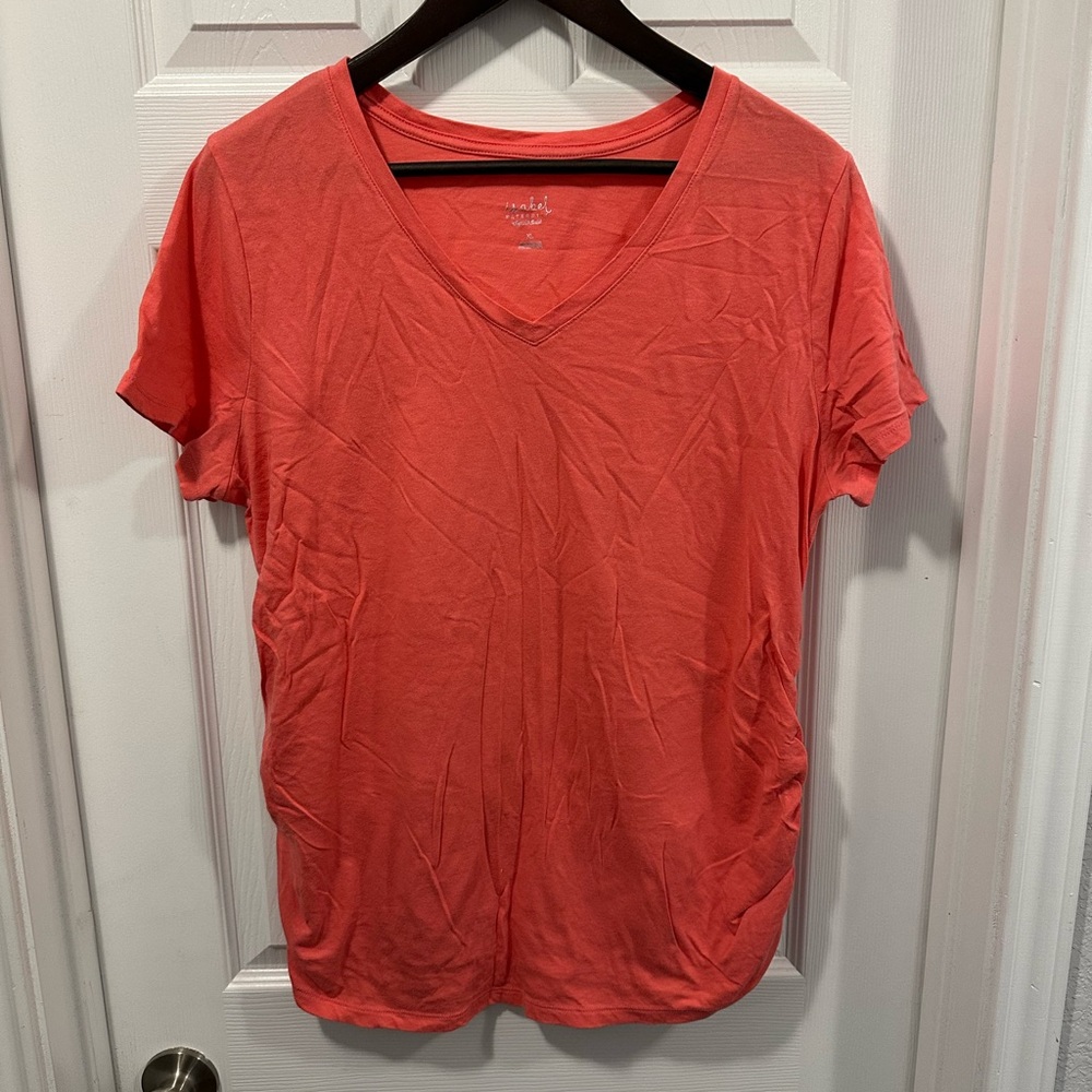 Isabel Maternity by Ingrid & Isabel Orange Relaxed Short Sleeve Tee